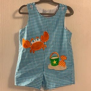 NWOT Little boys 12mo smocked outfit